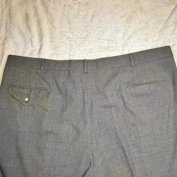 Lands End 100% Wool Classic Grey Tailored Dress Pants Size Regular 44 - Picture 6 of 9